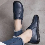 Mocassins orthopédiques à scratch pour femme