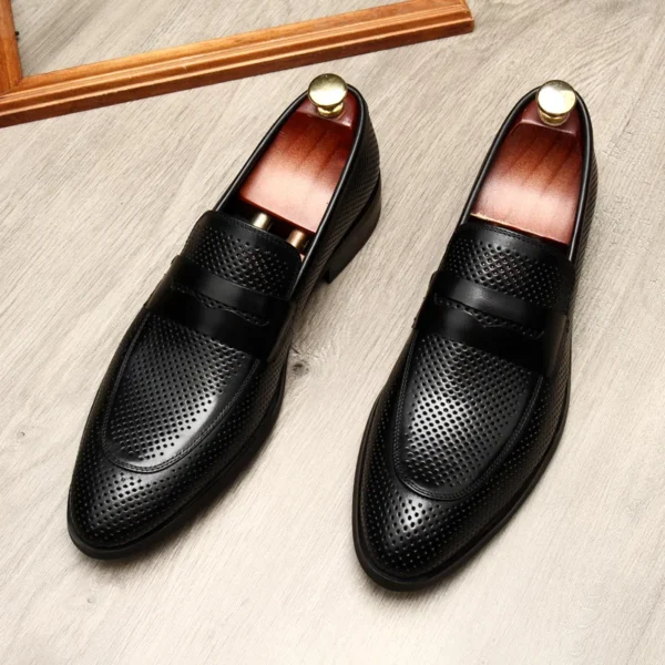 Mocassins à bout pointu en cuir véritable pour homme – Image 5