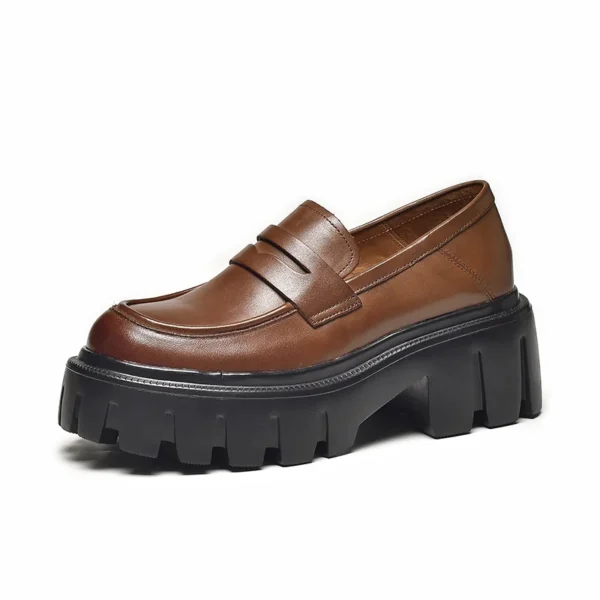 Mocassins en cuir à bout rond pour femme – Image 5