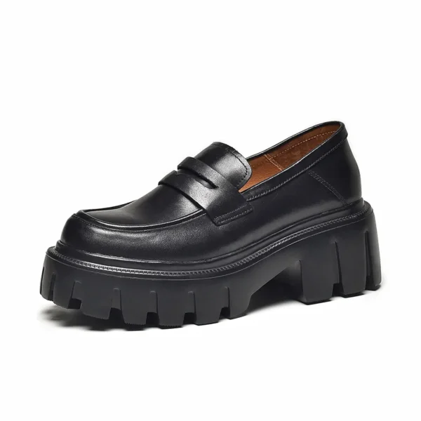 Mocassins en cuir à bout rond pour femme – Image 6
