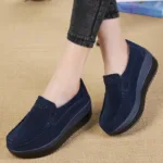 Mocassins orthopédiques en daim à plateforme pour femme