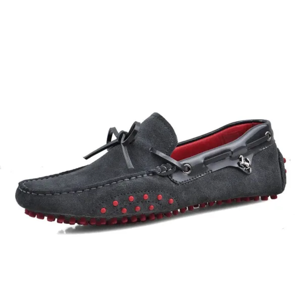 Mocassins style bateau en daim pour homme – Image 3