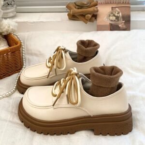 Mocassins à plateforme à lacets pour femmes