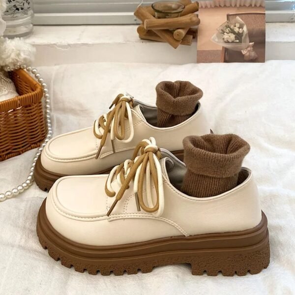 Mocassins à plateforme à lacets pour femmes