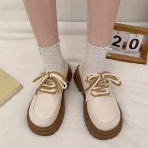 Mocassins à plateforme à lacets pour femmes
