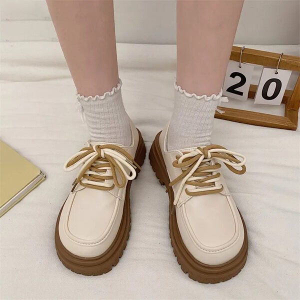 Mocassins à plateforme à lacets pour femmes