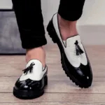 Mocassins habillés à glands en cuir véritable pour homme