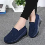 Mocassins orthopédiques à plateforme respirants