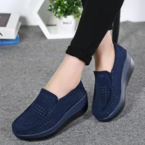Mocassins orthopédiques à plateforme respirants