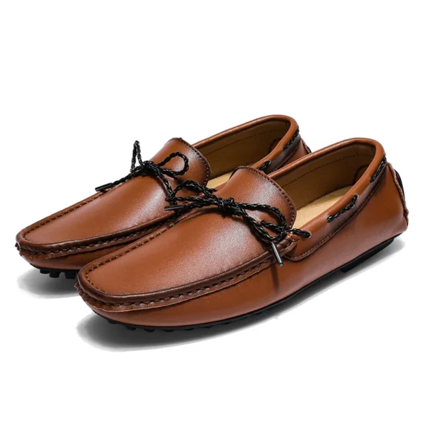 Mocassins bateau style vintage effet cuir pour homme – Image 8