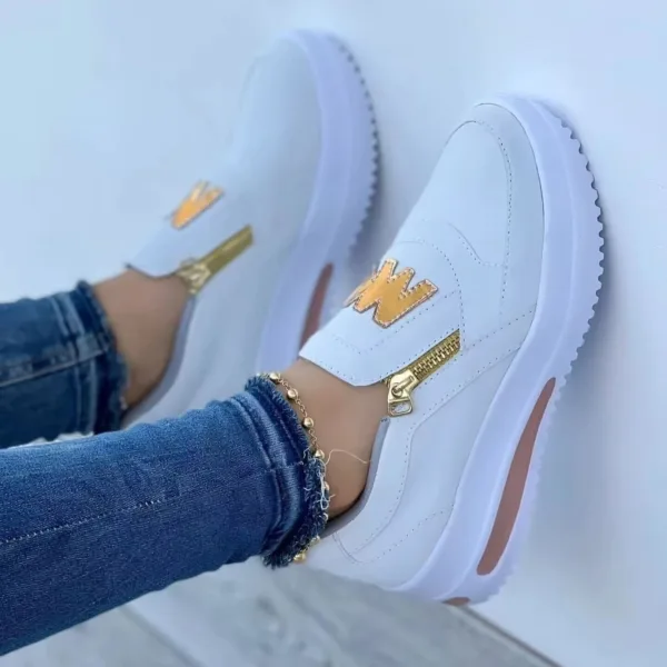 Mocassins à plateforme avec fermeture éclair pour femme – Image 2