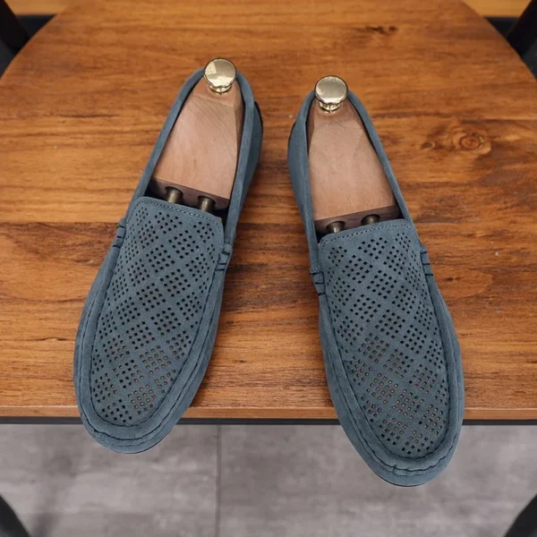 Mocassins en daim avec un design original pour homme – Image 3