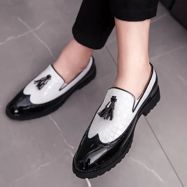 Mocassins habillés à glands en cuir véritable pour homme – Image 2