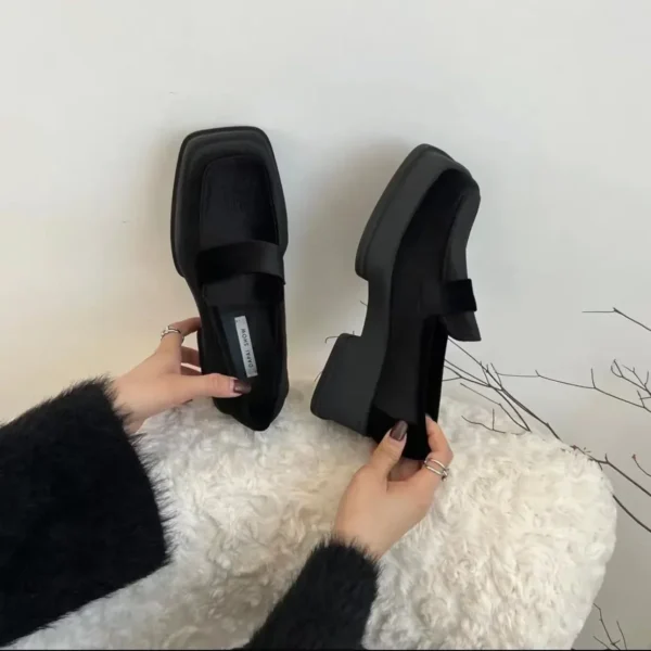 Mocassins en velours à talon pour femme – Image 8