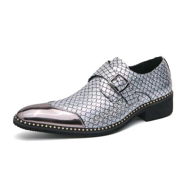 Mocassins pointus dorés pour hommes – Image 6