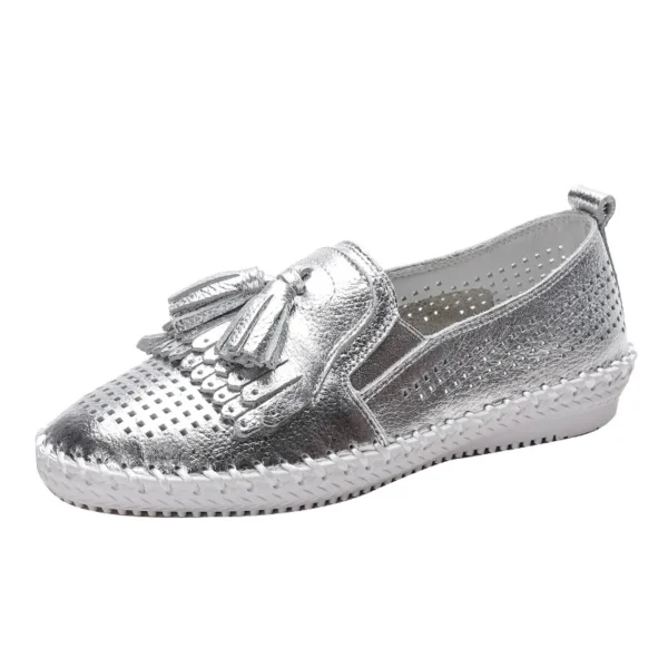 Mocassins souples ajourés à glands pour femme – Image 2