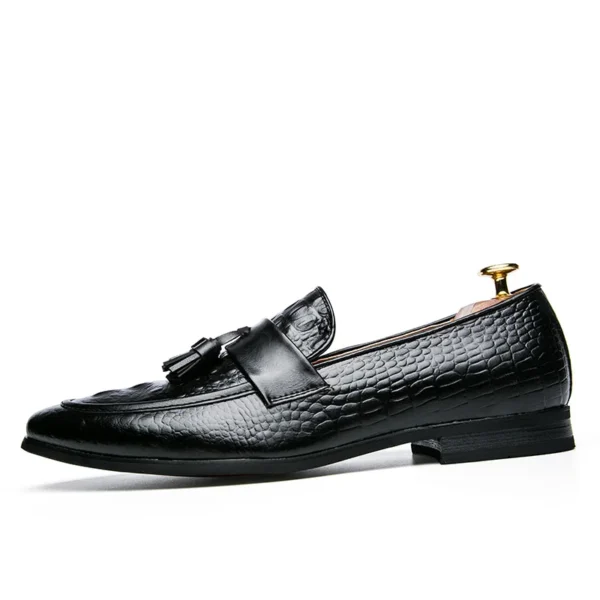 Mocassins à glands effet cuir crocodile – Image 3