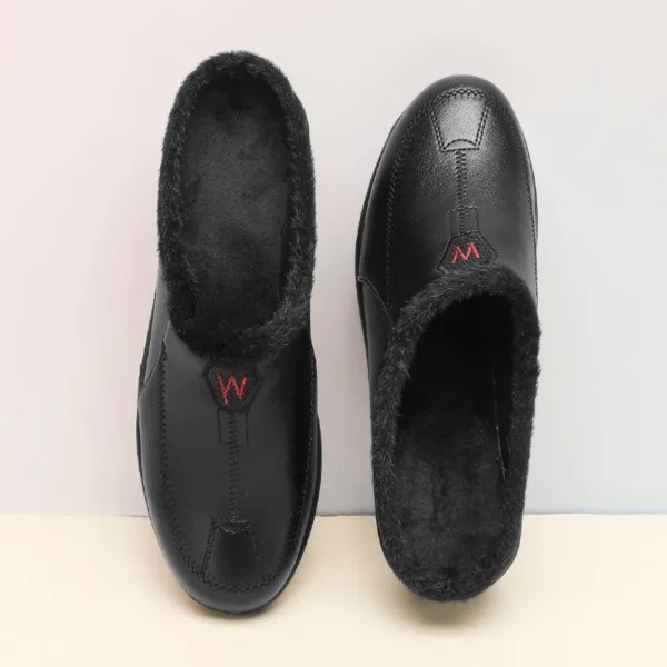 Mocassins fourrés à semelles compensées faciles à enfiler pour femme – Image 5