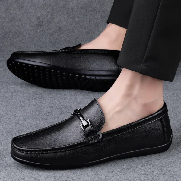 Mocassins à mors et en cuir pour homme – Image 4