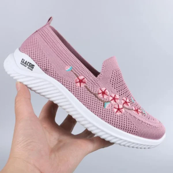 Mocassins d’été avec fleurs brodées pour femme – Image 6