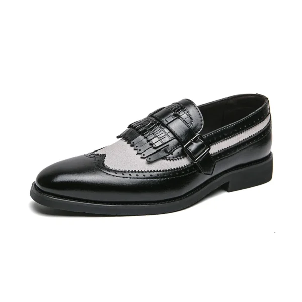 Mocassins bicolores à franges avec boucle – Image 8