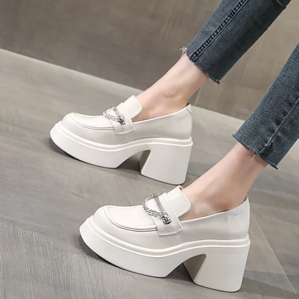 Mocassin à talons 8cm pour femmes
