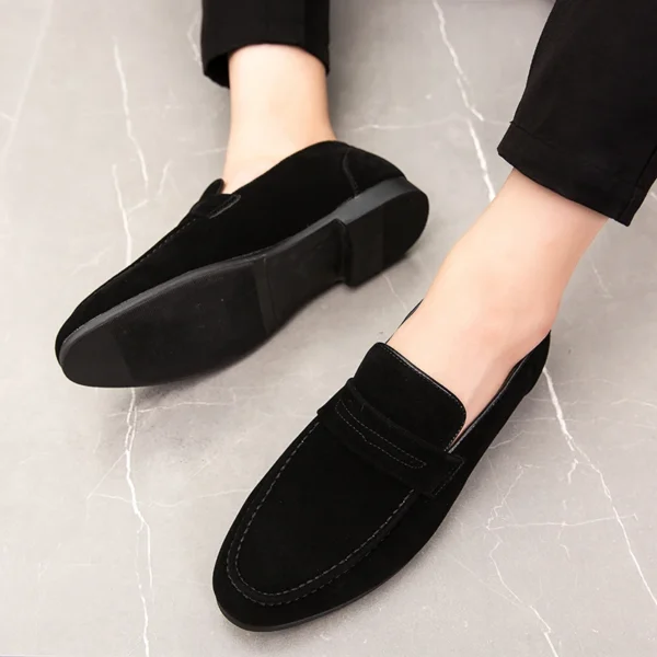 Mocassins en daim à talon carré pour hommes – Image 3