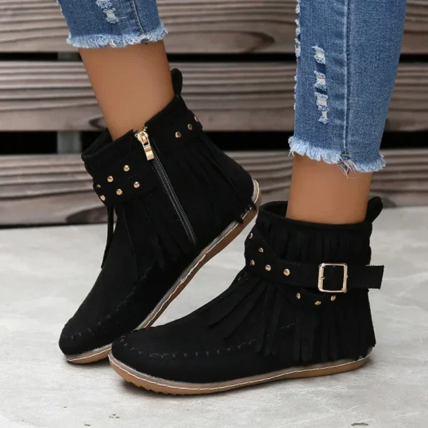 Mocassins indiens à franges et boucles
