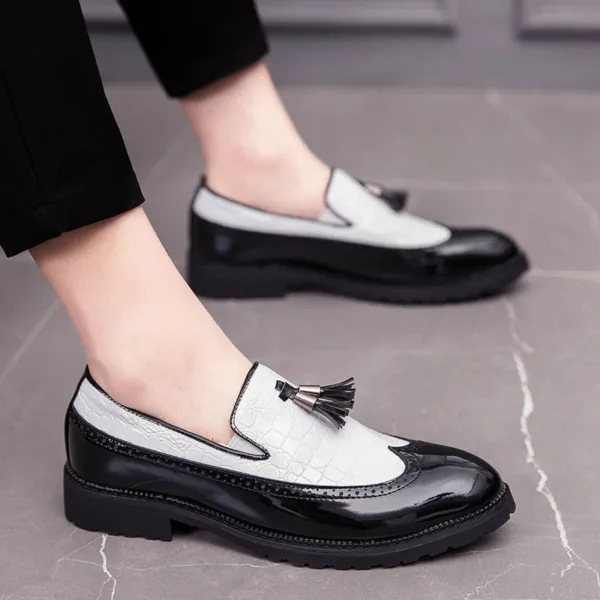 Mocassins habillés à glands en cuir véritable pour homme – Image 8