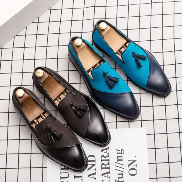 Mocassins à glands bi-matière effet contrasté – Image 4