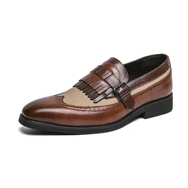 Mocassins bicolores à franges avec boucle – Image 10