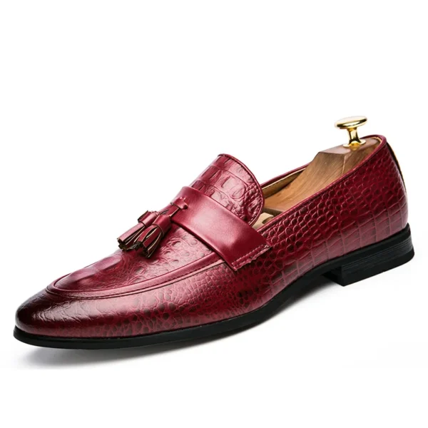 Mocassins à glands effet cuir crocodile – Image 6