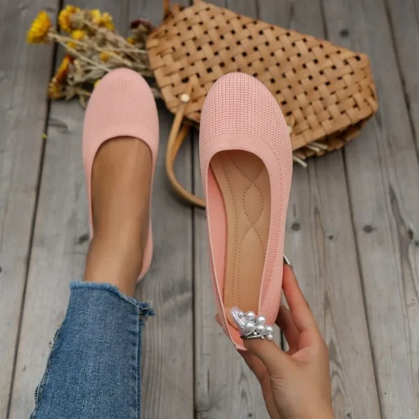 Mocassins ballerines à bout rond pour femme