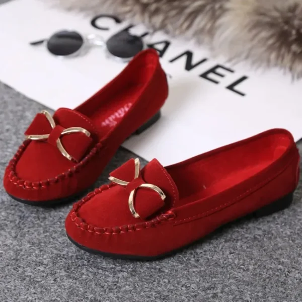 Mocassins décontractés avec un nœud papillon noir pour femmes – Image 6