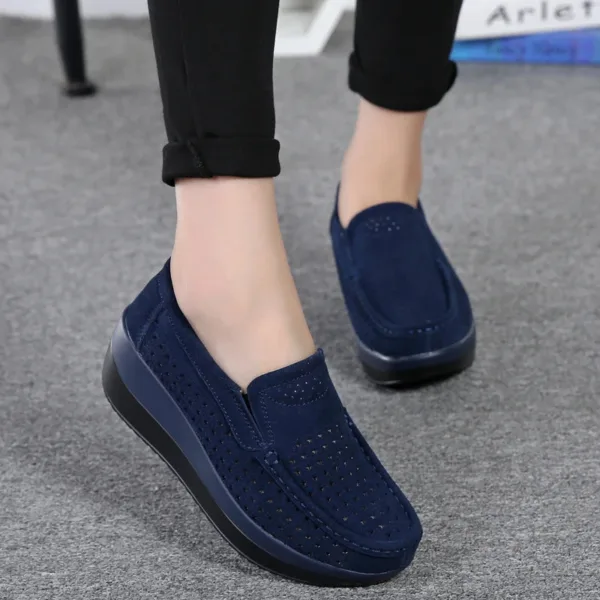 Mocassins orthopédiques à plateforme respirants – Image 2