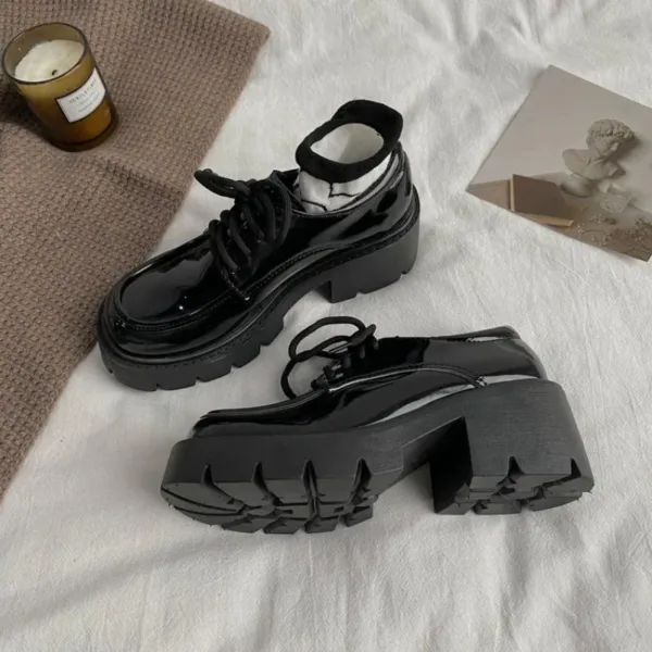 Mocassin Plateforme Femme Cuir – Image 3