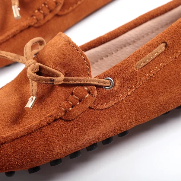 Mocassins souples en daim pour femmes