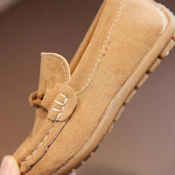 Mocassins décontractés en daim véritable pour garçons