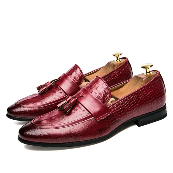 Mocassins à glands effet cuir crocodile – Image 5