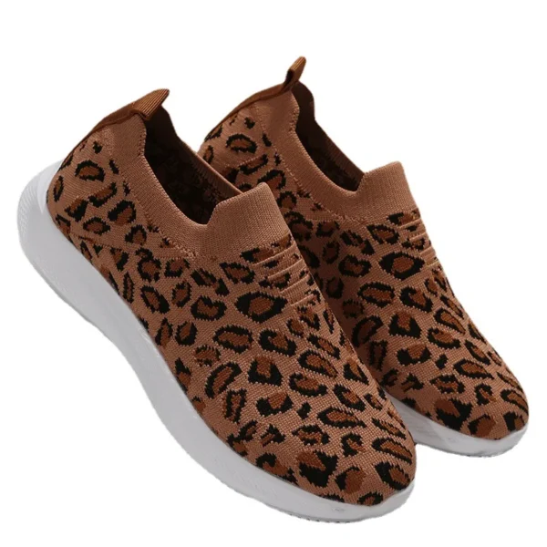 Mocassins sport en maille motif léopard pour femmes – Image 6