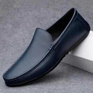 Mocassins fourrés et en cuir pour homme