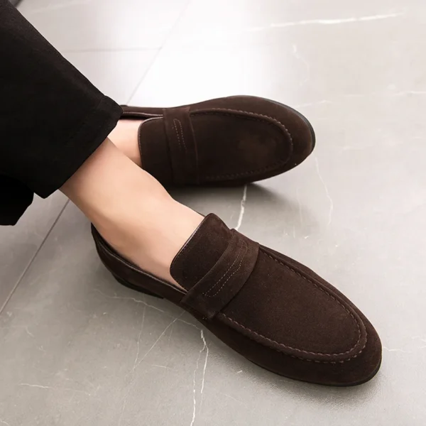 Mocassins en daim à talon carré pour hommes – Image 5