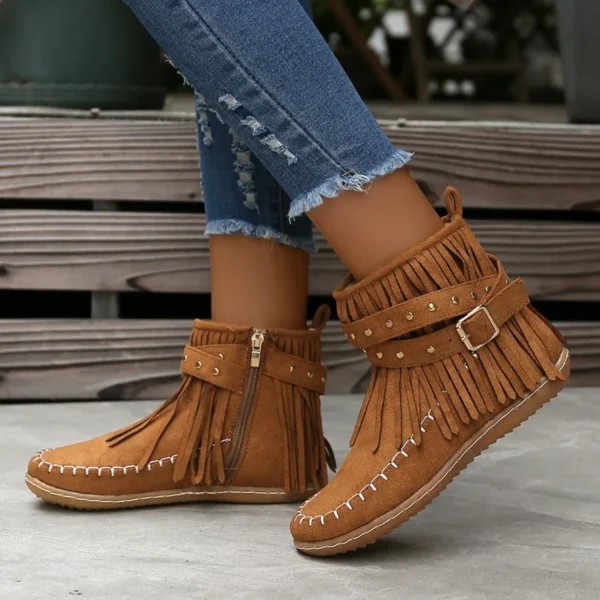 Mocassins indiens à franges et boucles – Image 4