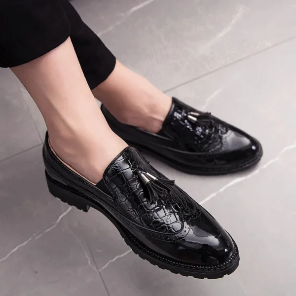 Mocassins habillés à glands en cuir véritable pour homme – Image 6