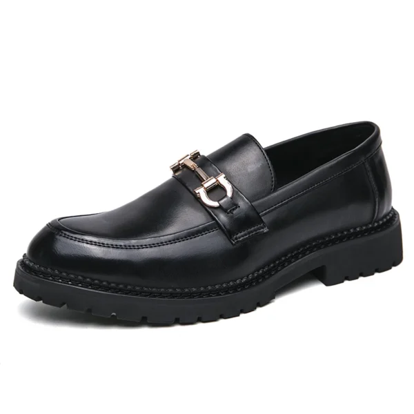 Mocassins avec mors en métal en cuir synthétique pour homme – Image 7