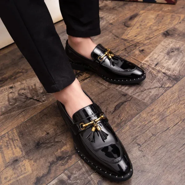 Mocassins à pampilles en cuir pour homme