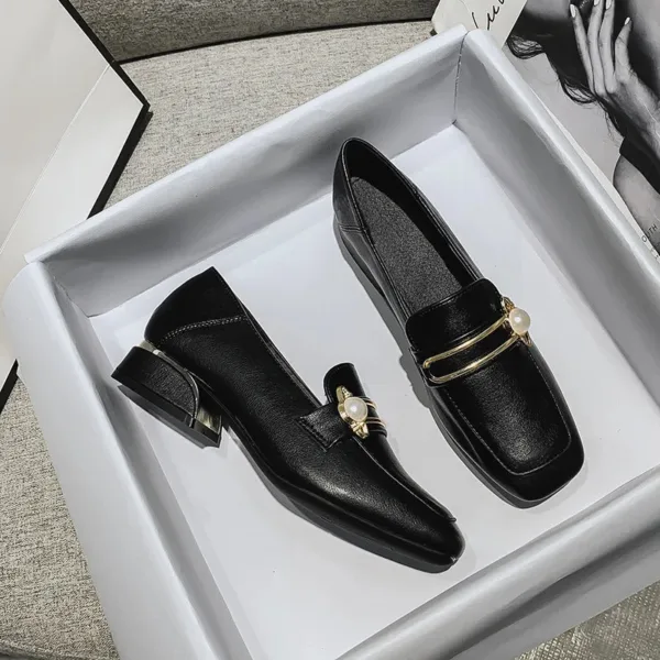 Mocassin à talons carrés élégants – Image 2