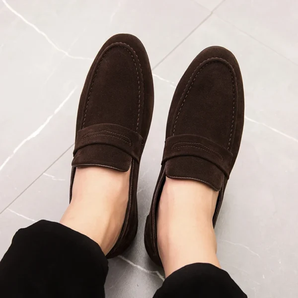 Mocassins en daim à talon carré pour hommes – Image 6