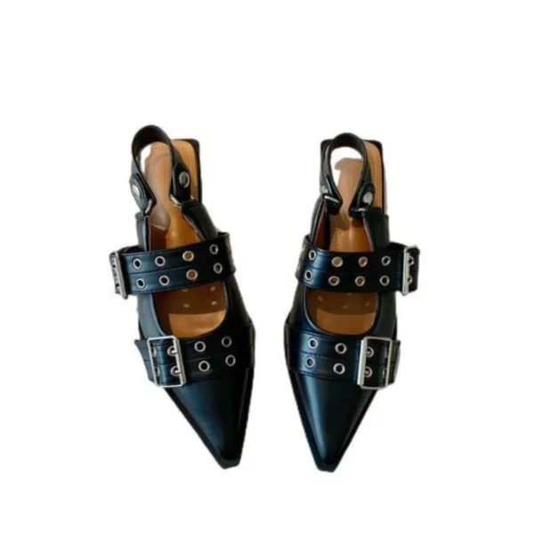 Mocassin ballerine bout pointu avec boucles – Image 6