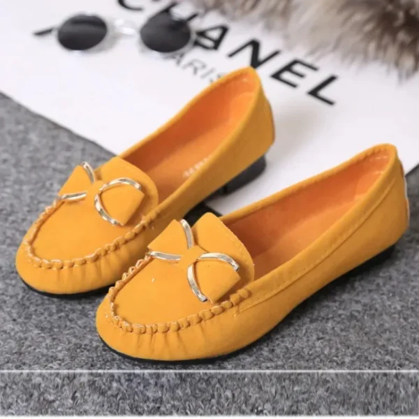 Mocassins décontractés avec un nœud papillon noir pour femmes – Image 5